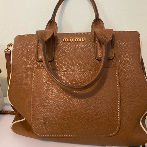 Miu Miu Handbags - MiuMiu pebled leather bag